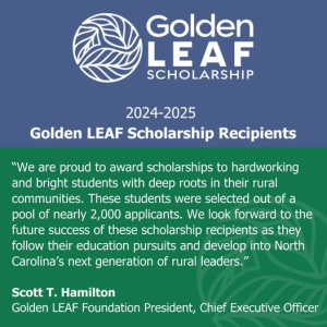 Seven Wayne County Residents Receive Golden Leaf Scholarship