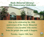 Steele Memorial Library Celebrating Tenth Anniversary