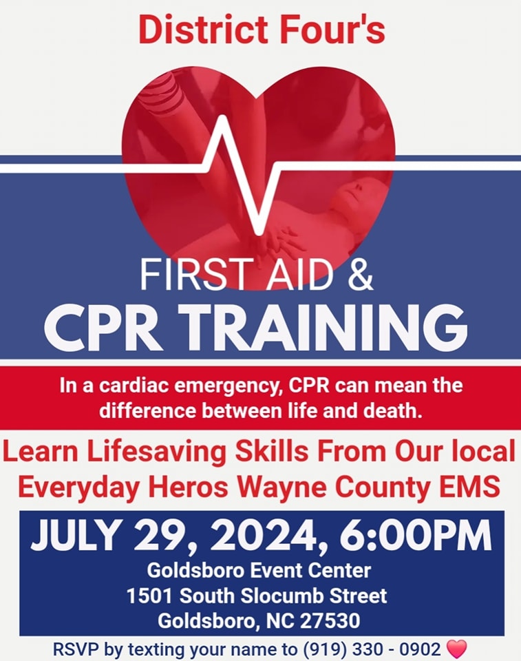 First Aid and CPR Training Scheduled for District 4