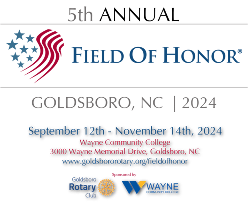 WCC Hosting Goldsboro Rotary’s Fifth Annual Field of Honor