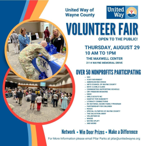 United Way Volunteer Fair Being Held on Thursday