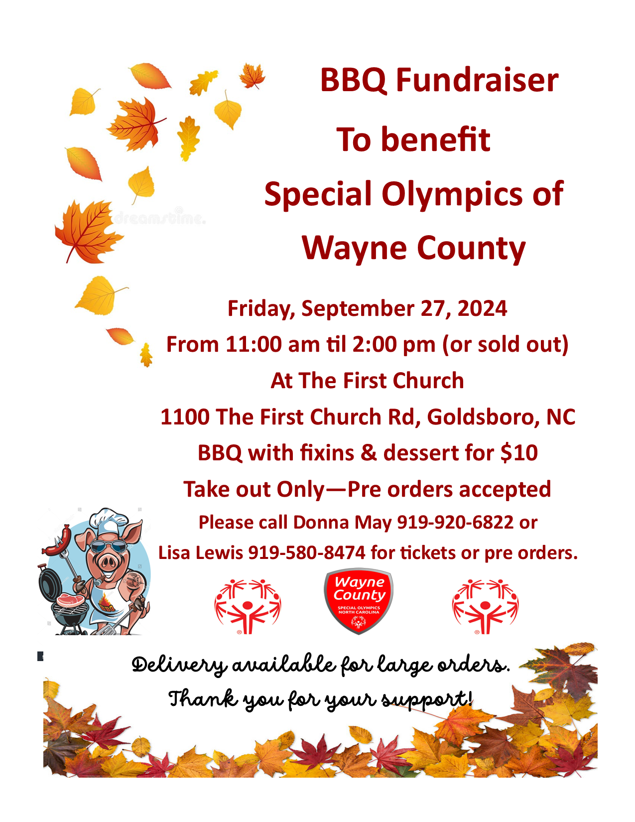 BBQ Fundraiser to Benefit Special Olympics of Wayne County