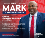 Robinson Holding Town Hall on Friday in Goldsboro