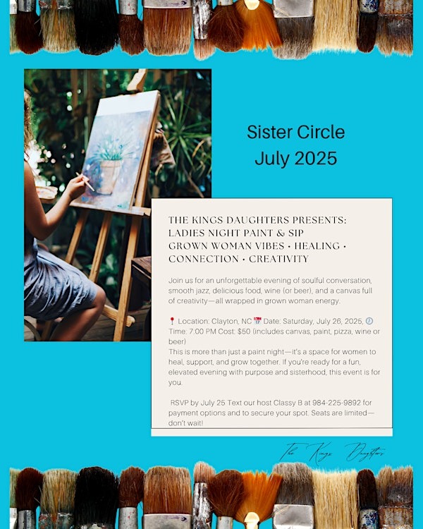 “Summer Self-Loving Sister Circle” Paint and Sip Event