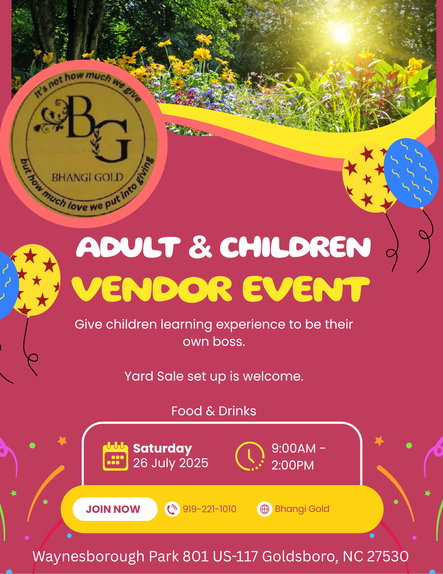 Adult & Children Vendor Event