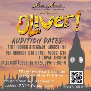 Local Youth Theater Organization Announces Auditions for Lionel Bart’s “Oliver!”