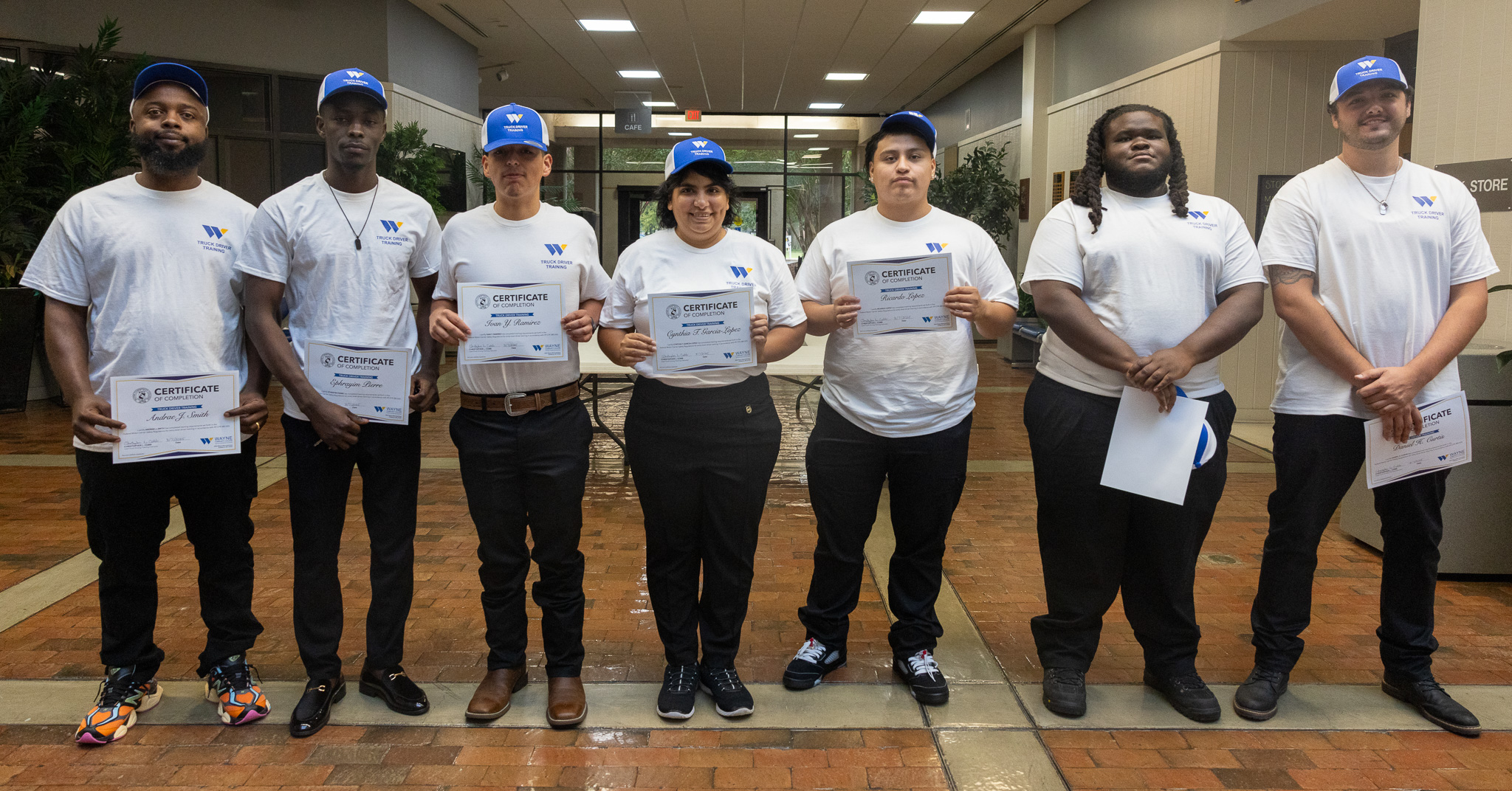 Wayne Community College Graduates Seven Students from Truck Driver Training Program