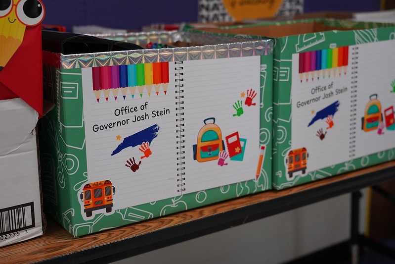 Governor Stein Delivers School Supplies to Tarboro Students as Budget Stalemate Continues