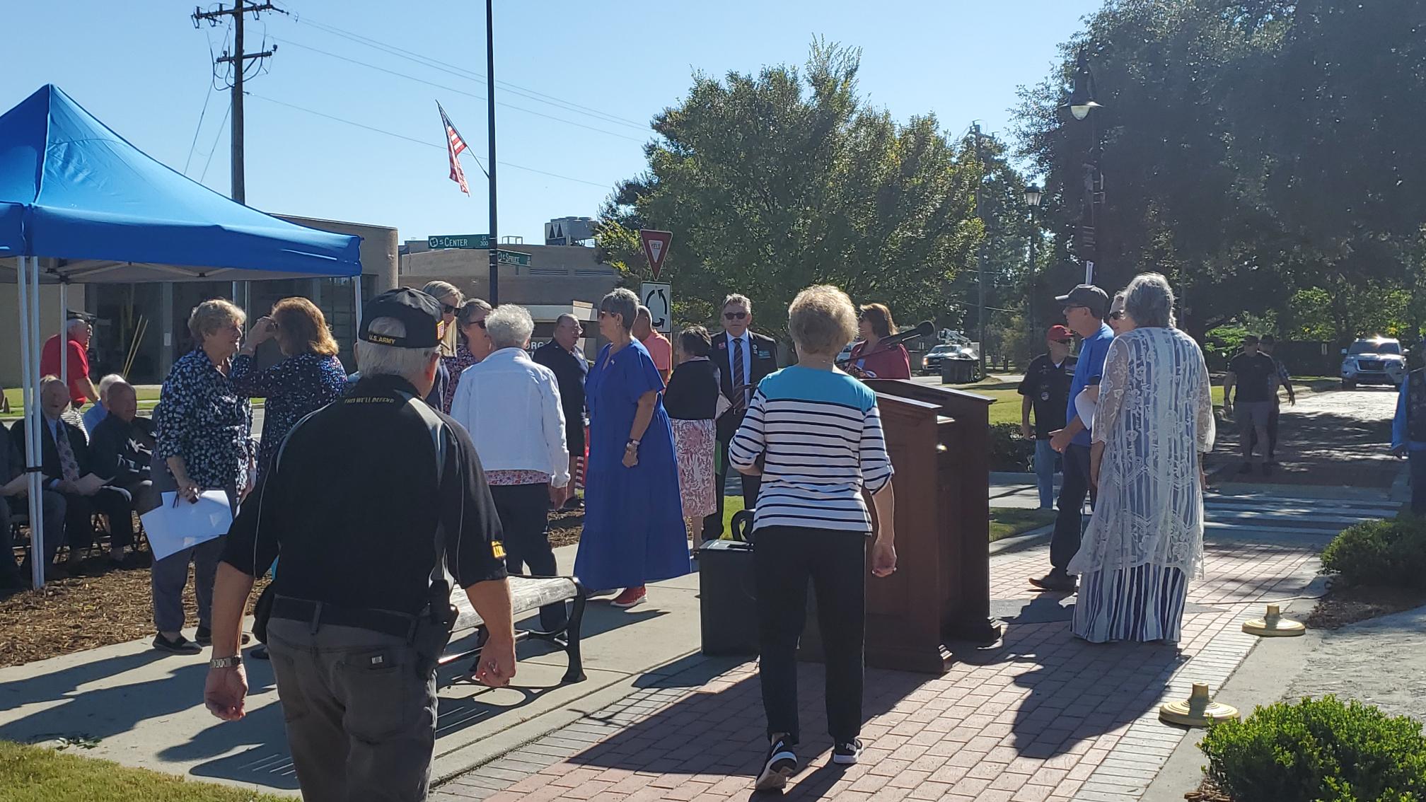Blue and Gold Star Memorial Markers Dedicated at Goldsboro’s Freedom Circle