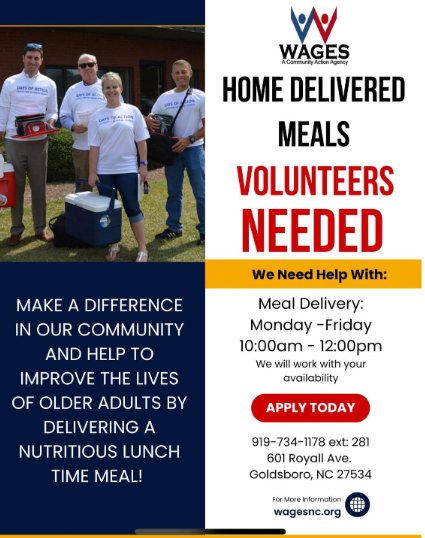 Local Community Action Agency Seeks Volunteers for Meals on Wheels Program