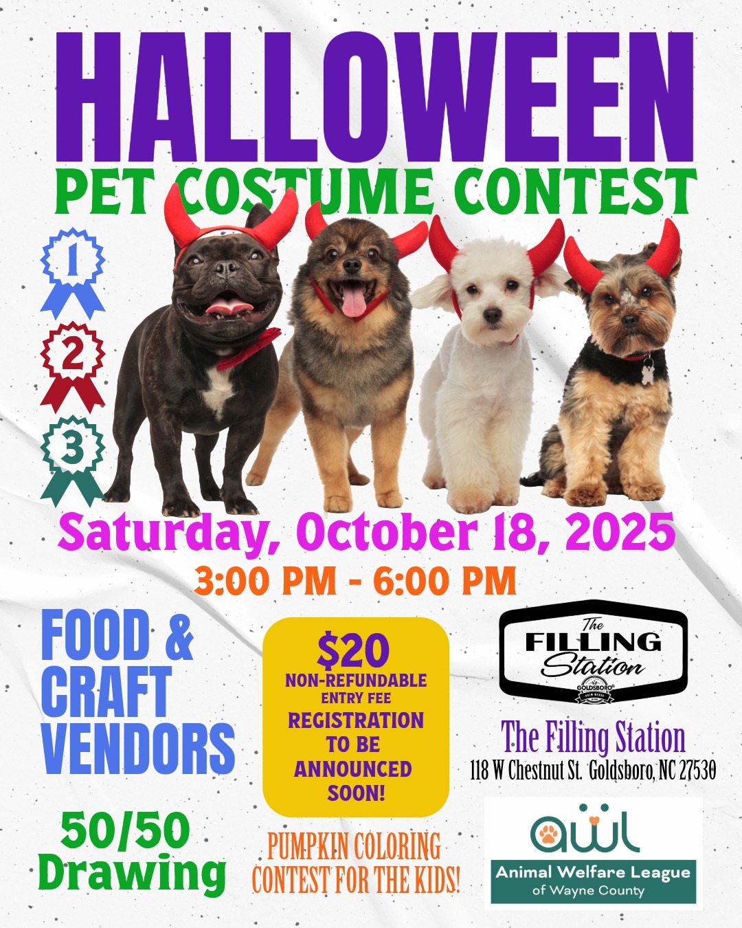 Animal Welfare League of Wayne County (AWL) Halloween Pet Costume Contest