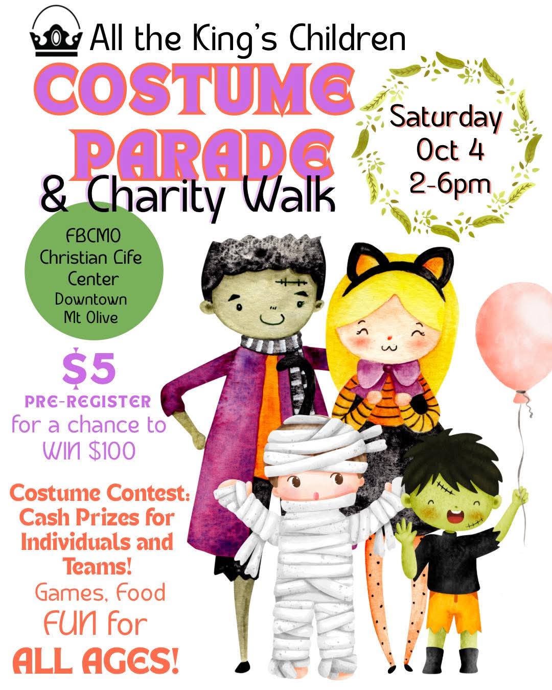 Costume Parade & Charity Walk