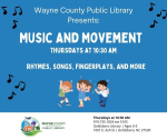 Wayne County Public Library to Host Music and Movement Program for Young Children