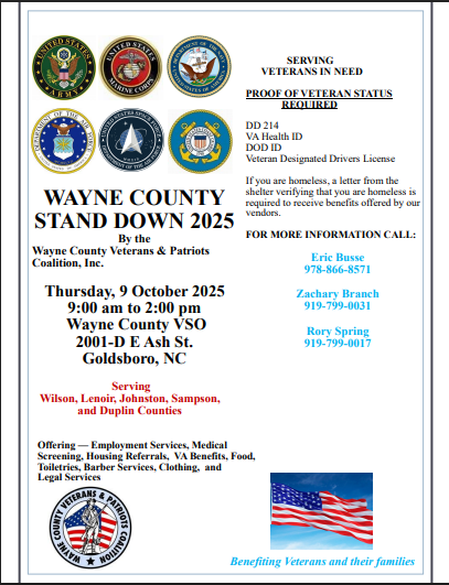 WAYNE COUNTY STAND DOWN 2025