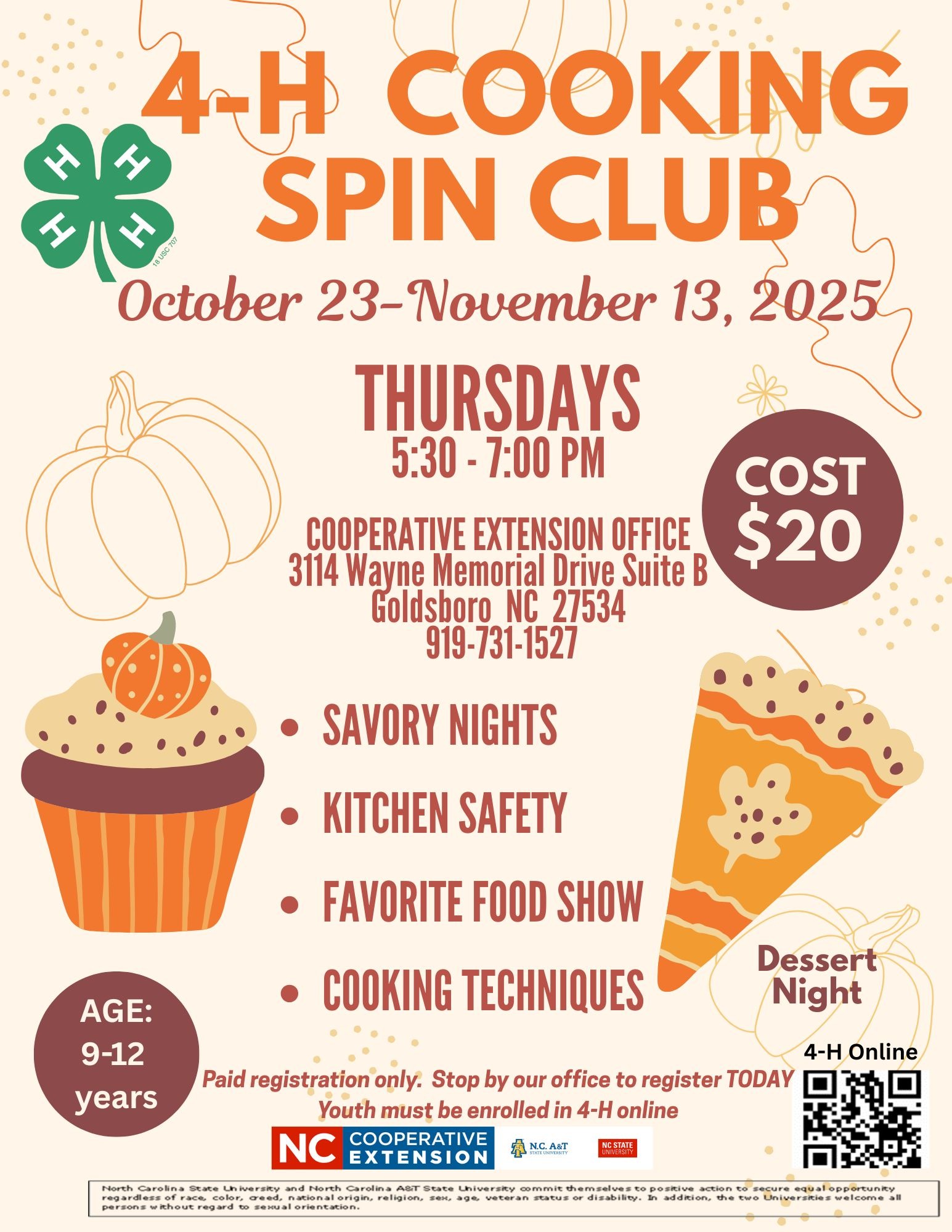 Wayne County 4-H Launches Fall Cooking Program for Youth