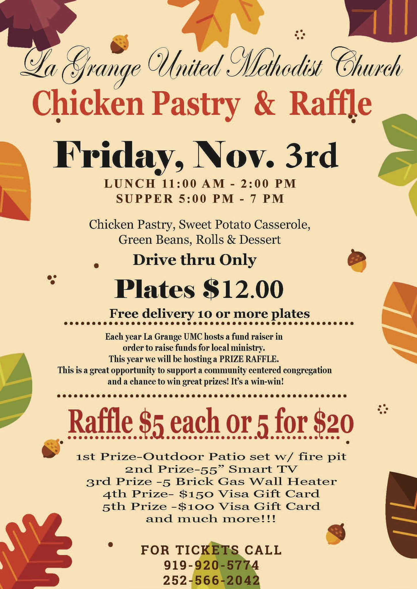 La Grange United Methodist Church Chicken Pastry & Raffle