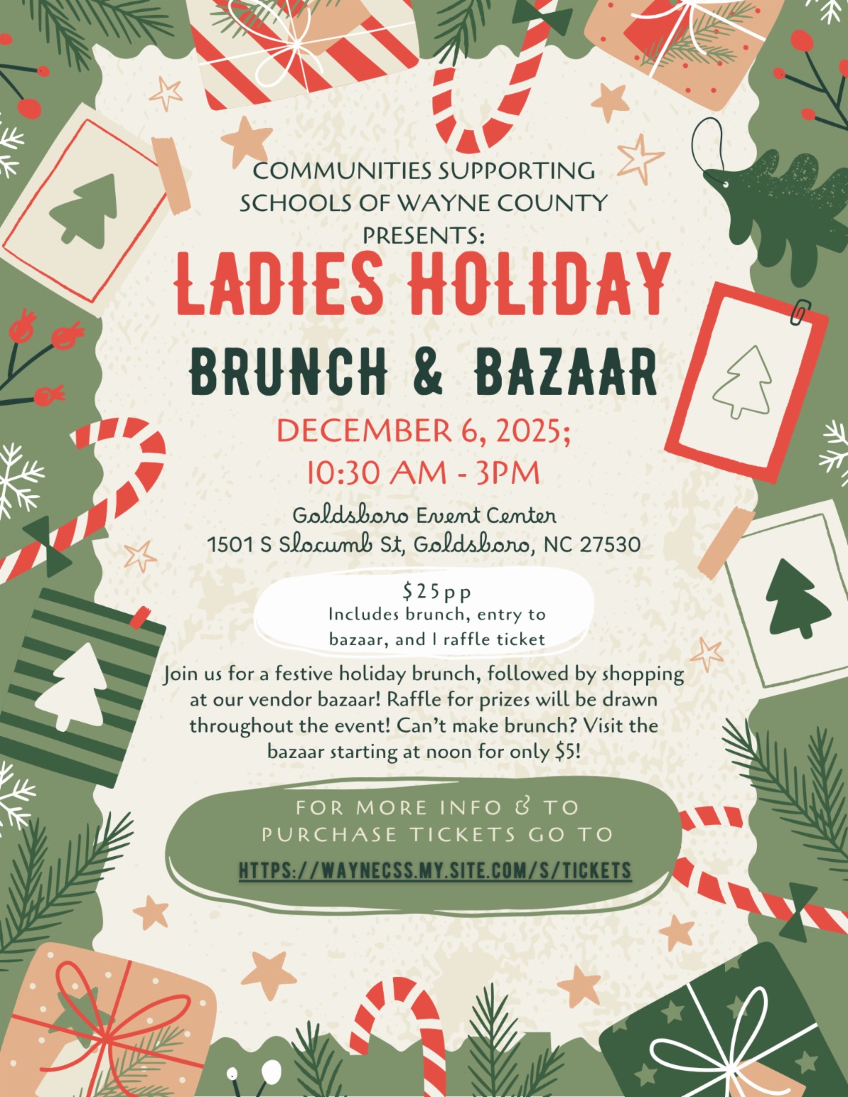 Local Holiday Brunch and Bazaar to Benefit Wayne County Schools