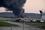 UPS cargo plane with 3 aboard crashes, explodes on takeoff at Louisville airport, igniting huge fire