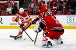 Bussi makes 15 saves for 1st NHL shutout, Ehlers scores in OT in Hurricanes’ 1-0 win over Flames