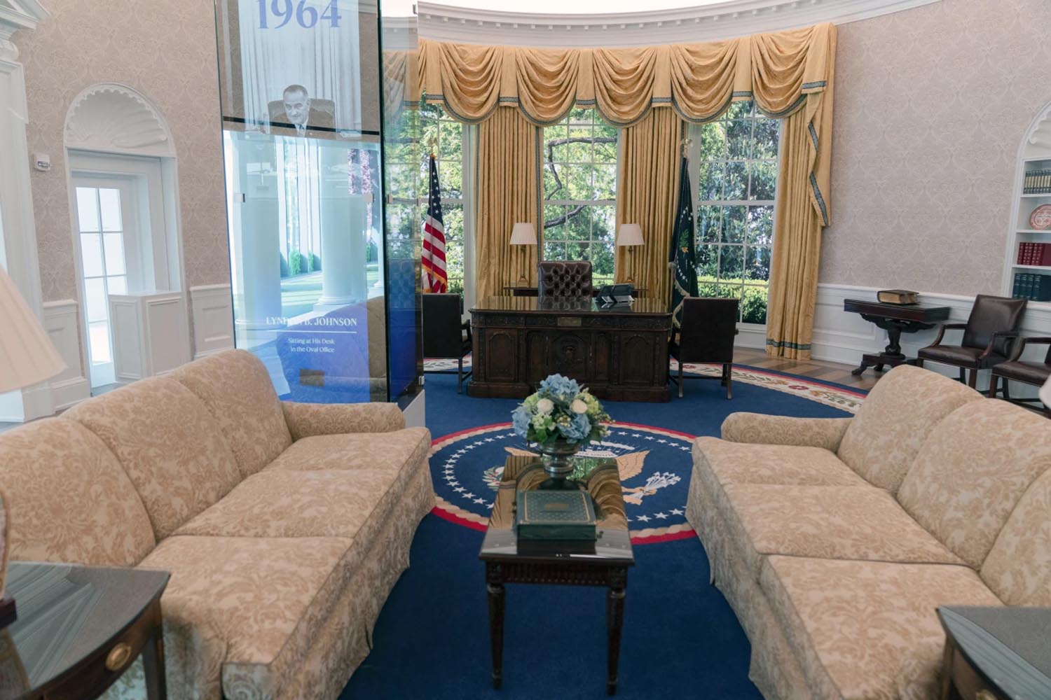 Tourists can finally visit the Oval Office. A replica is opening near the White House.