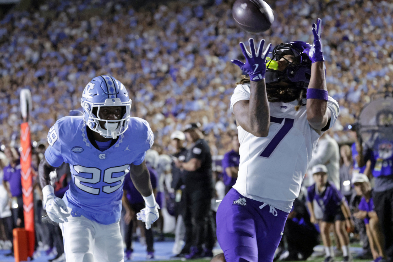 Belichick loses college coaching debut as TCU uses 2 defensive TDs to beat UNC 48-14