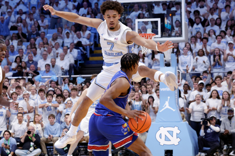 Wilson, Veesaar, Trimble power No. 25 North Carolina’s 2nd-half push to beat No. 19 Kansas 87-74