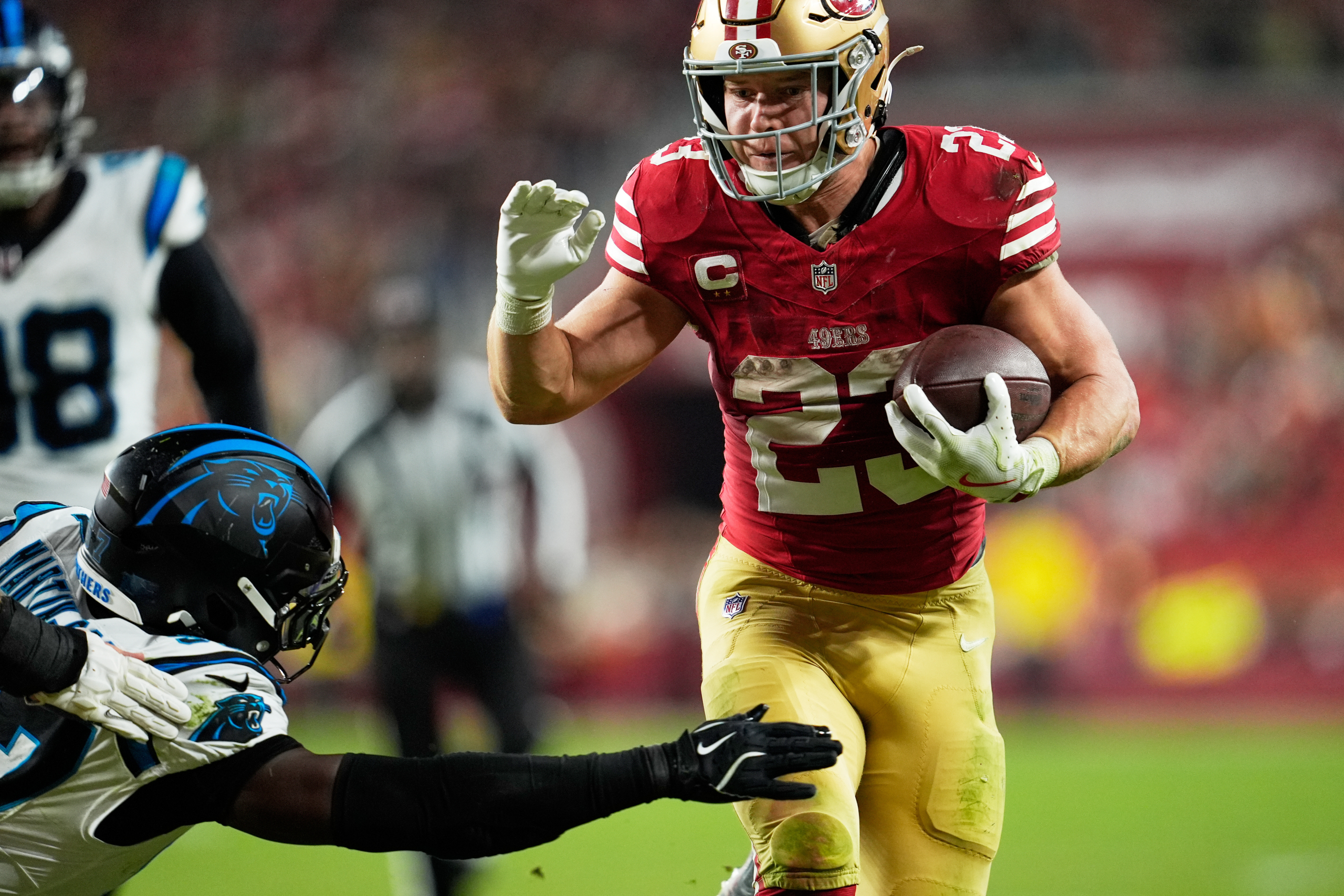 Christian McCaffrey’s big night leads 49ers to 20-9 victory over Panthers