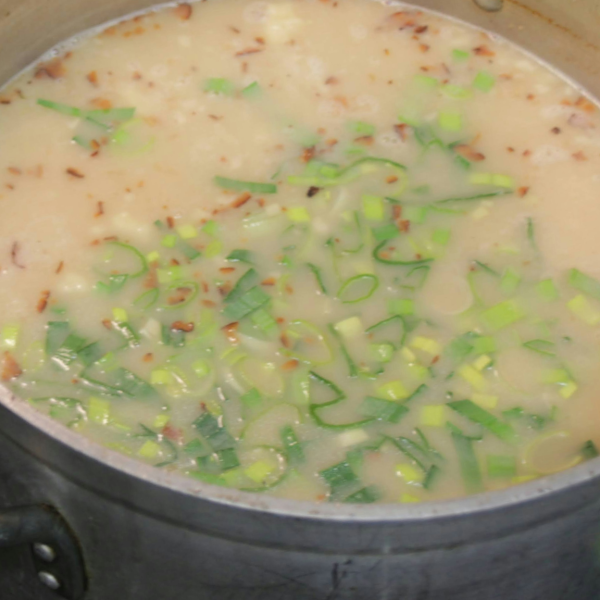 potato soup on a stovetop