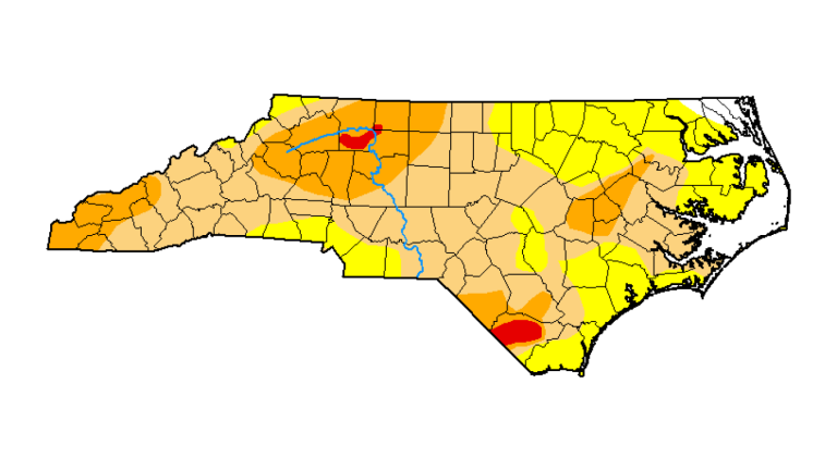 Extreme, Severe Drought Expands in parts of North Carolina