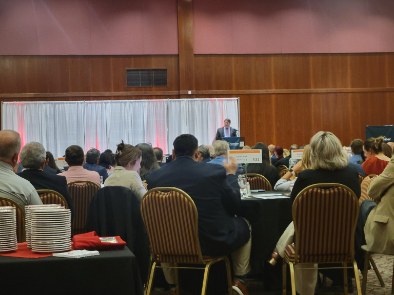 USDA Deputy Secretary Stephen Vaden speaks to the Ag Allies Conference in Raleigh, NC on Tuesday morning.