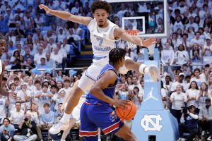 Wilson, Veesaar, Trimble power No. 25 North Carolina’s 2nd-half push to beat No. 19 Kansas 87-74