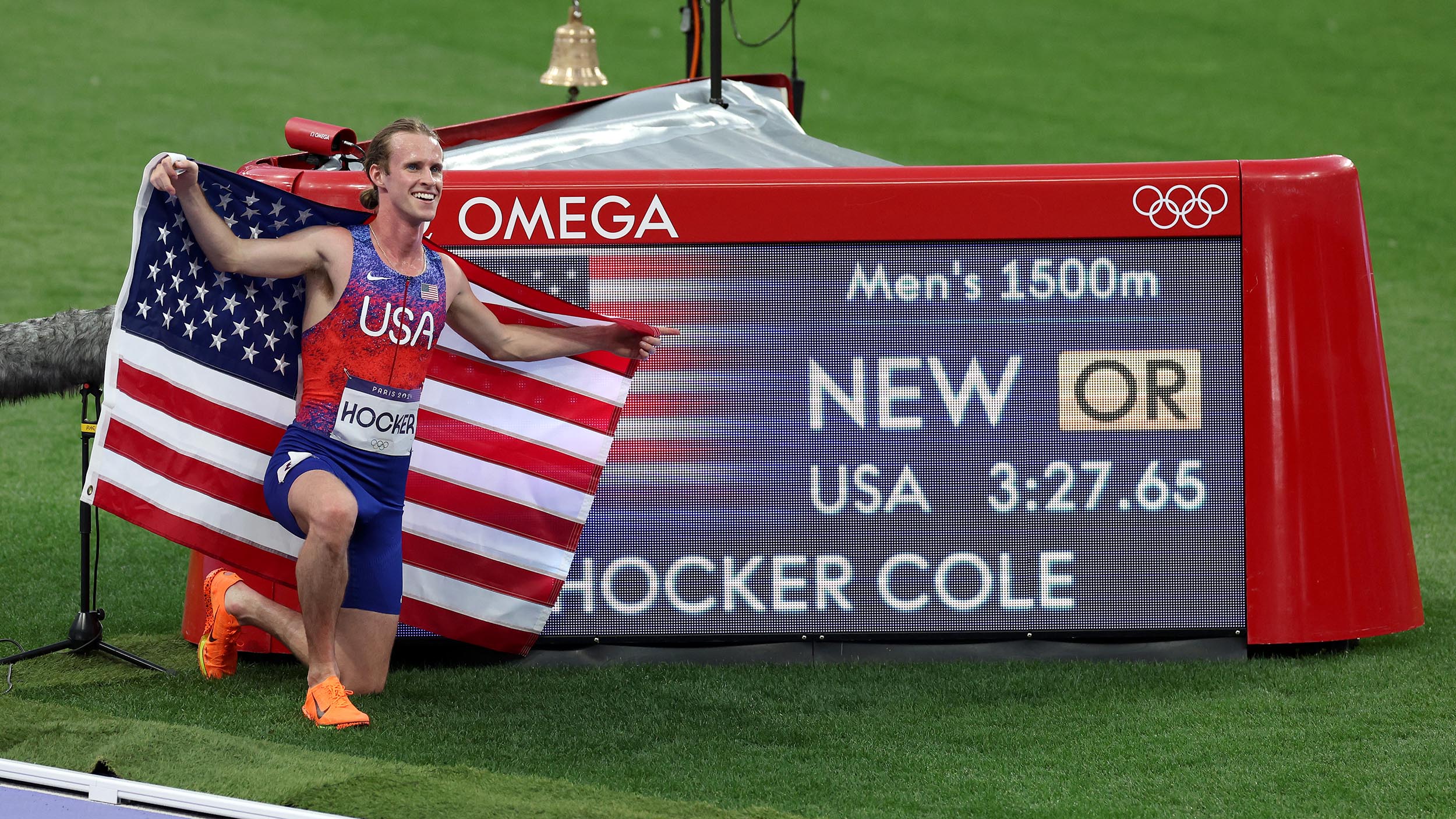 American Cole Hocker pulls Olympic shocker in men’s 1,500, leaving Kerr and Ingebrigtsen behind