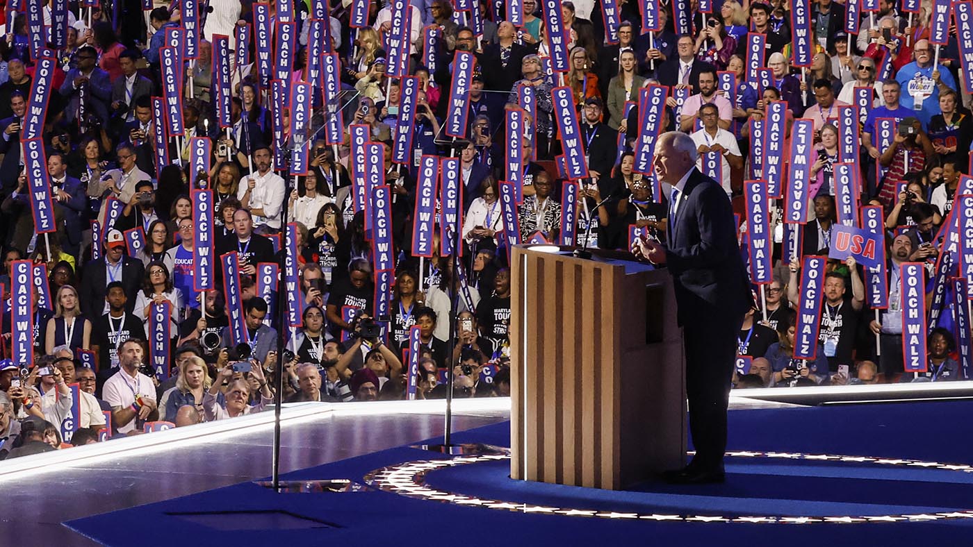 Harris’ running mate Tim Walz introduces himself to the nation after Bill Clinton tears into Trump