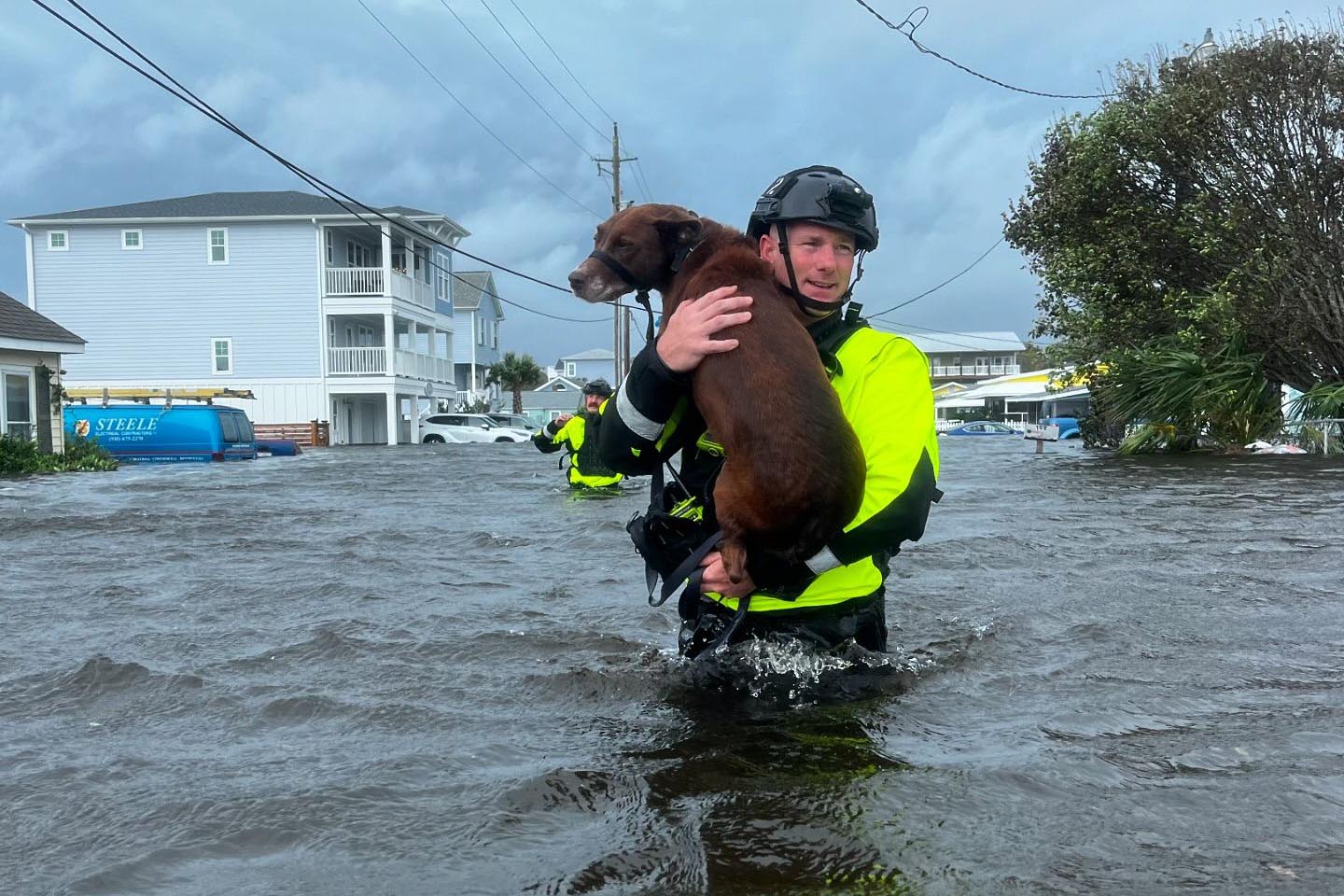 ‘Firehose’ storm hits part of North Carolina and scientists see climate change