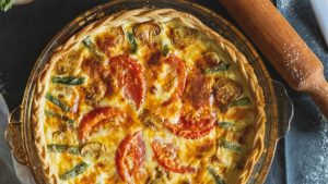 Spinach and Cheddar Quiche