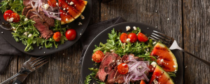Grilled Steak and Watermelon Salad