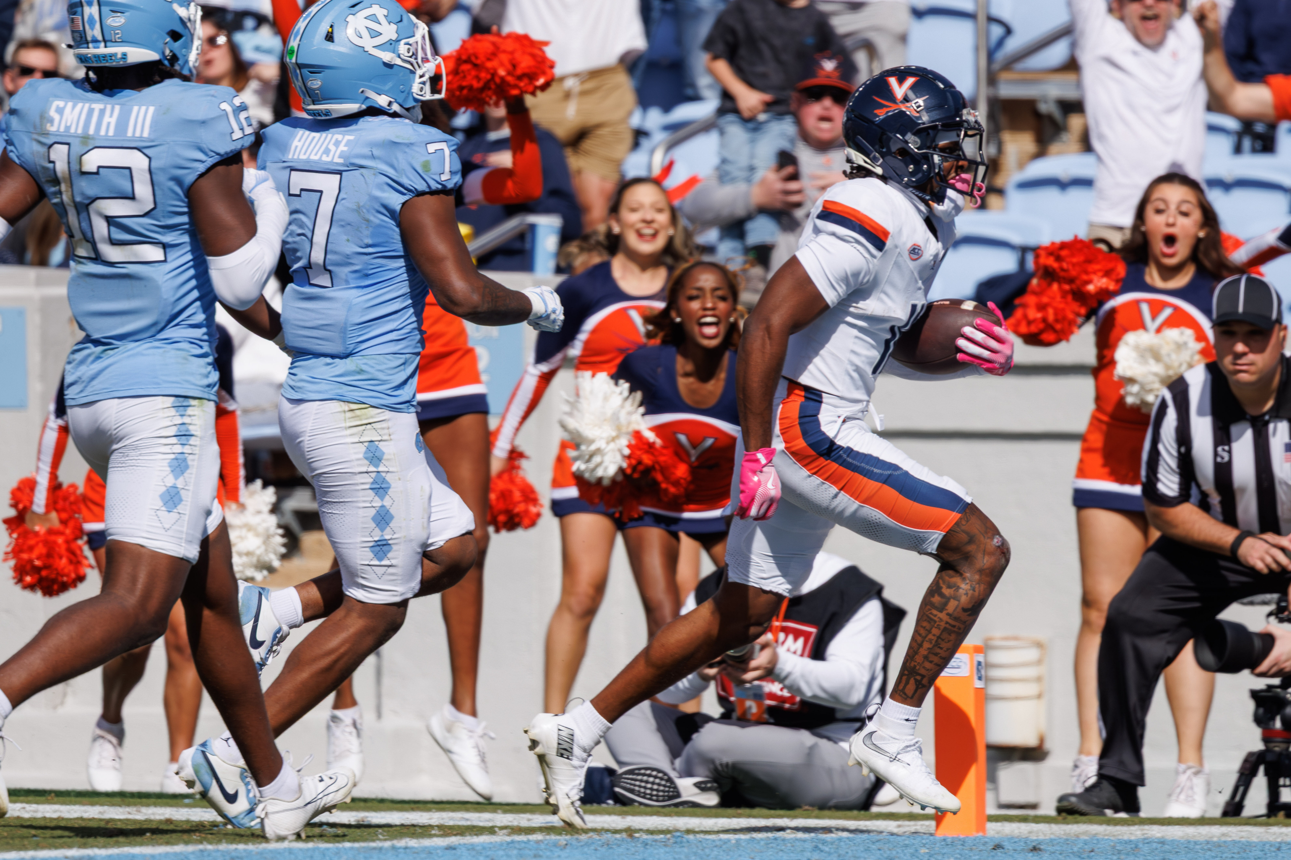 No. 16 Virginia edges North Carolina in overtime on J’Mari Taylor’s TD run