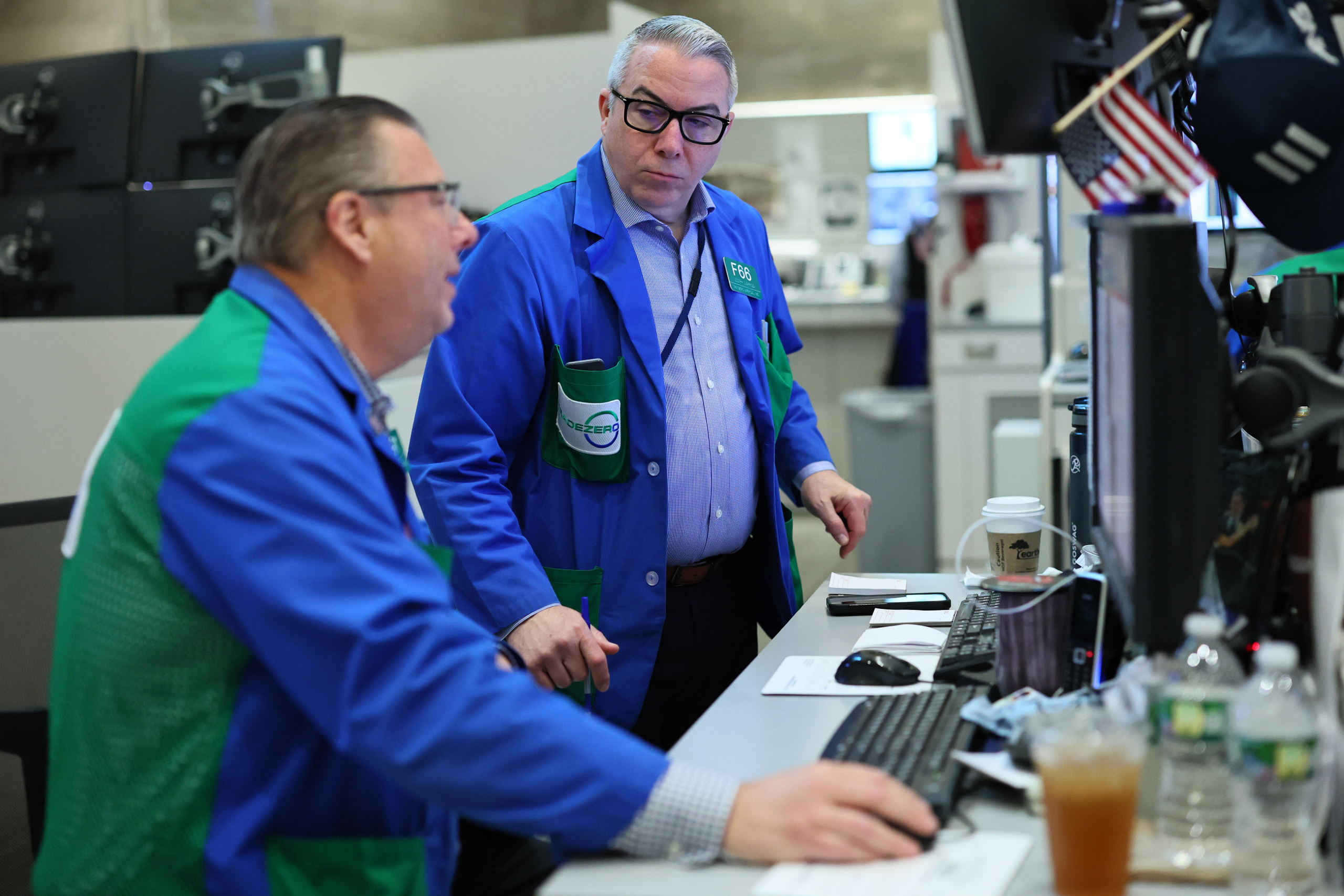 US stocks hang near their record as Wall Street takes a breath following two big days