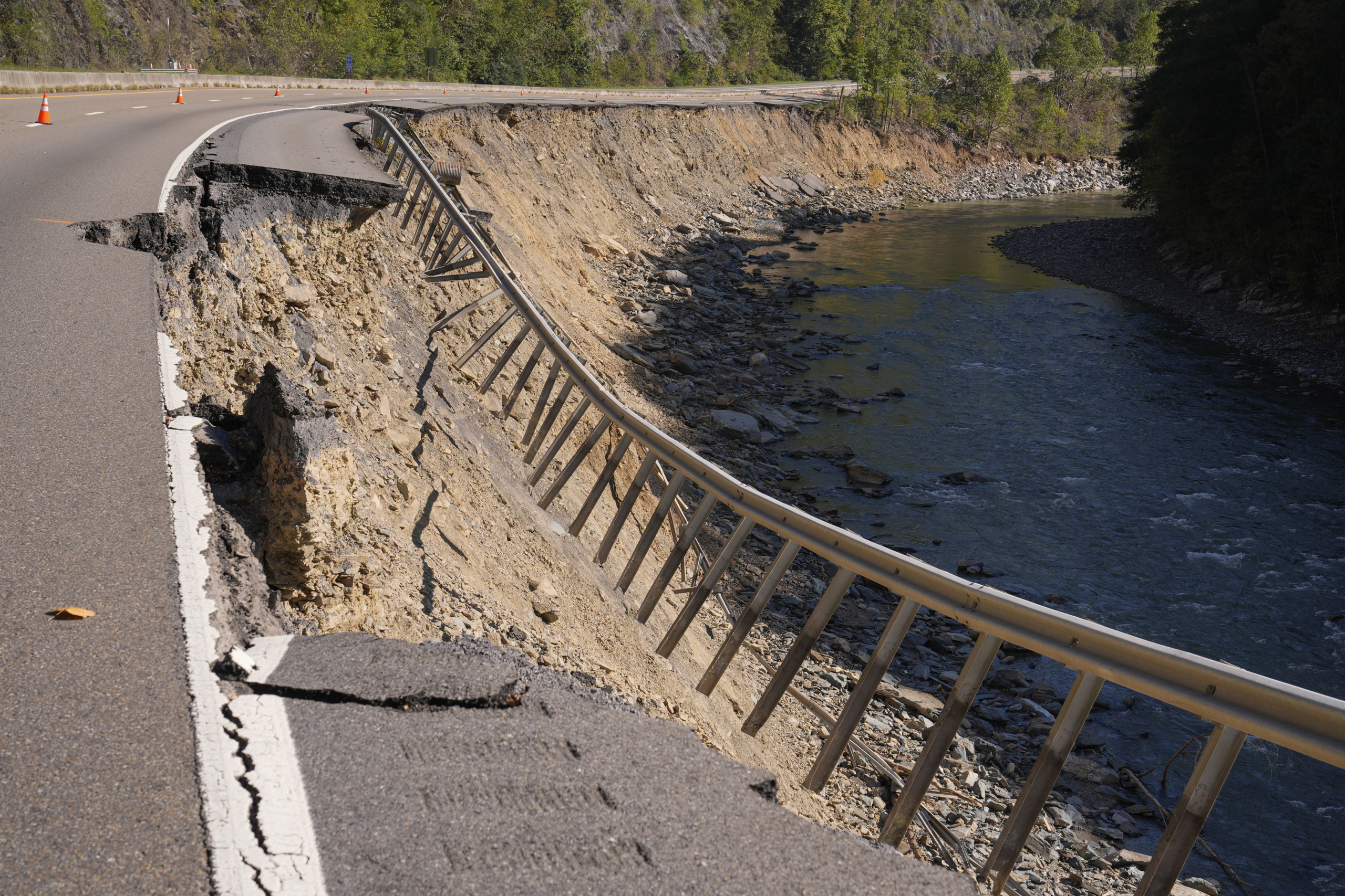 Interstate 40 in the Smoky Mountains reopens faster than expected after rock slide and flooding