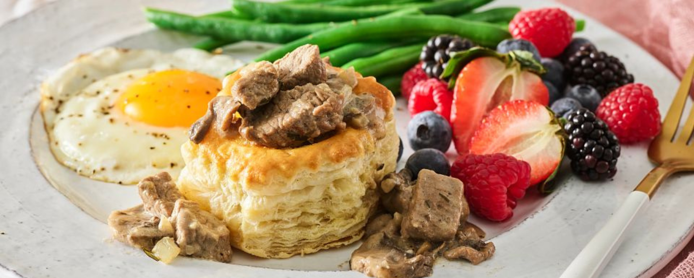 Creamy Beef Vol au Vents