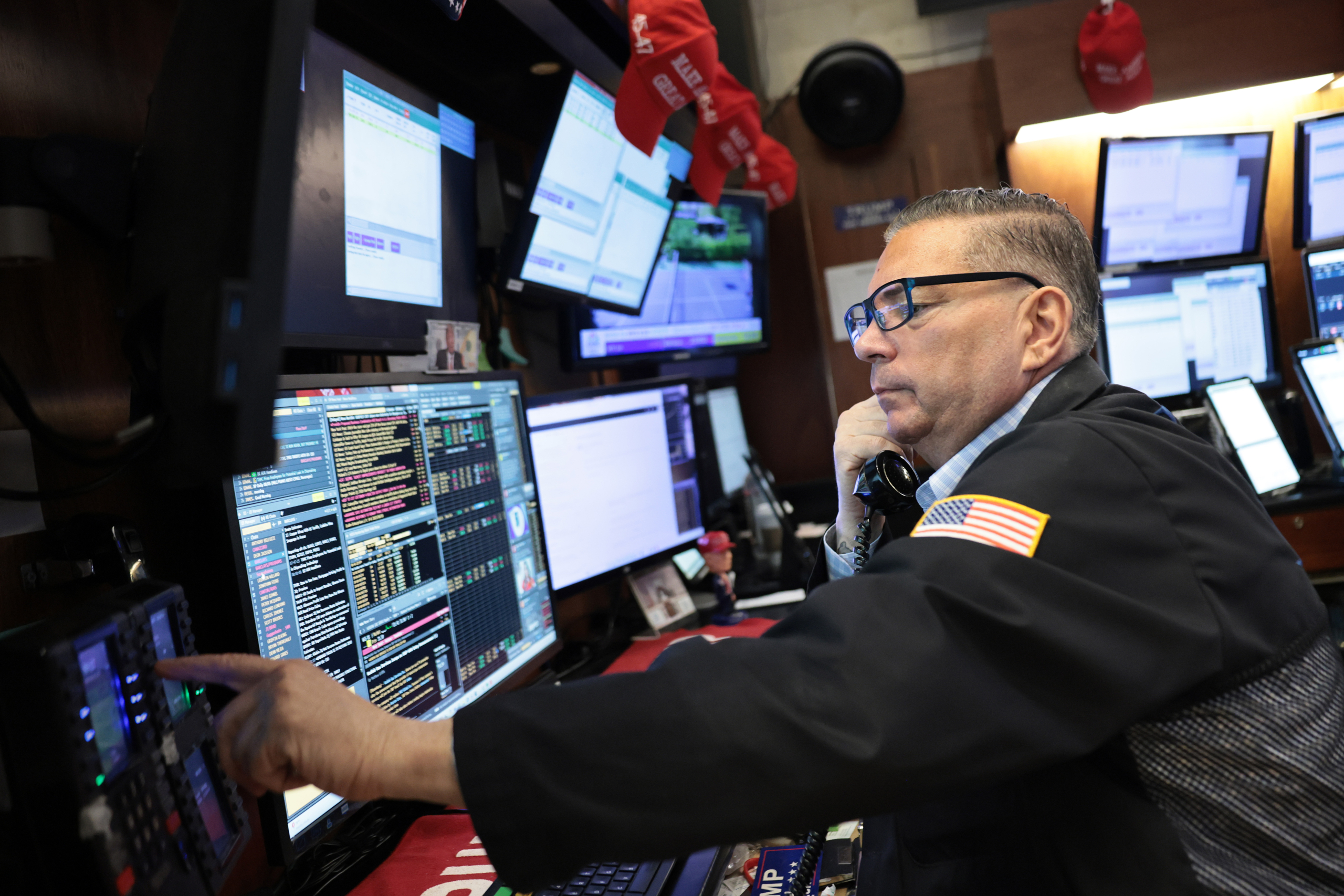 US stocks slip following the latest discouraging signal on the economy