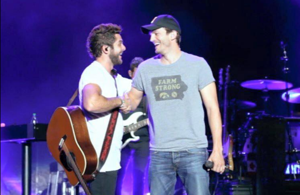 Ashton Kutcher Joins Thomas Rhett for Garth Brooks Cover