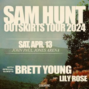 SAM HUNT: April 13, 2024 at John Paul Jones Arena