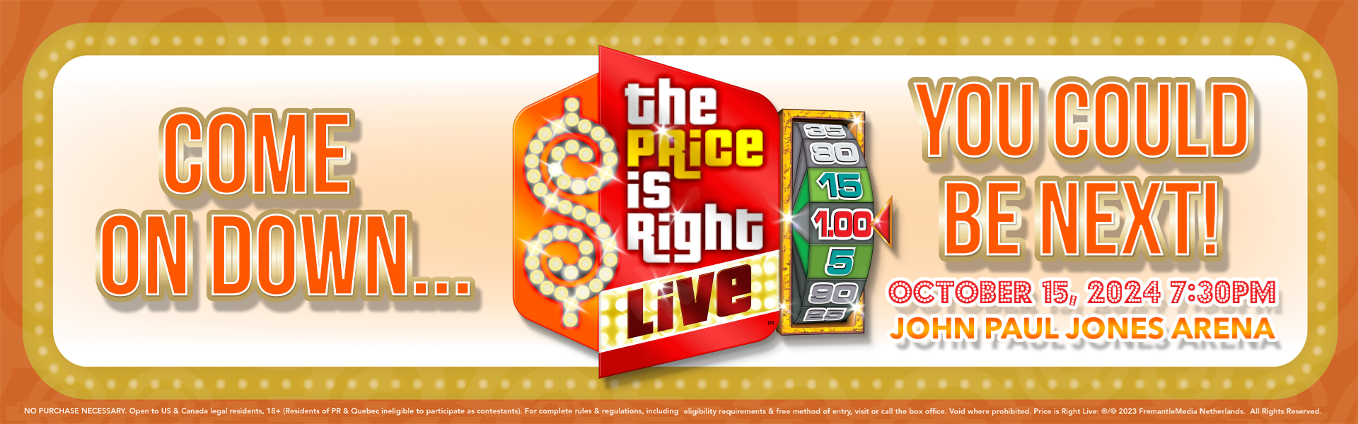 The Price Is Right LIVE – Stage Show: Tuesday, October 15, 2024 at John Paul Jones Arena