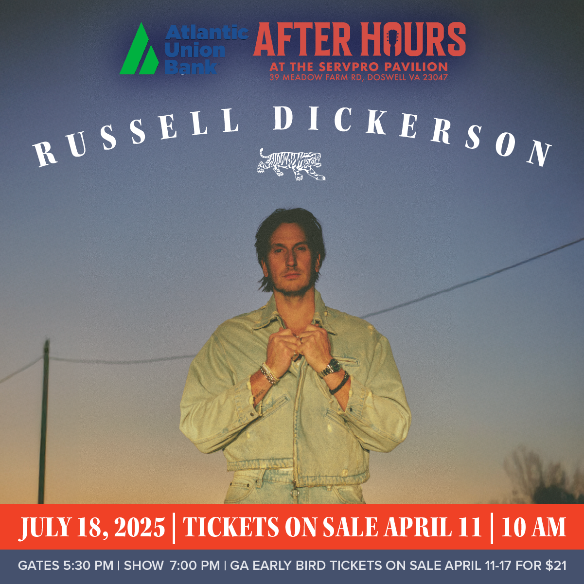 Russell Dickerson – Friday, July 18, 2025 ∣ Atlantic Union Bank After Hours ∣ Doswell, VA