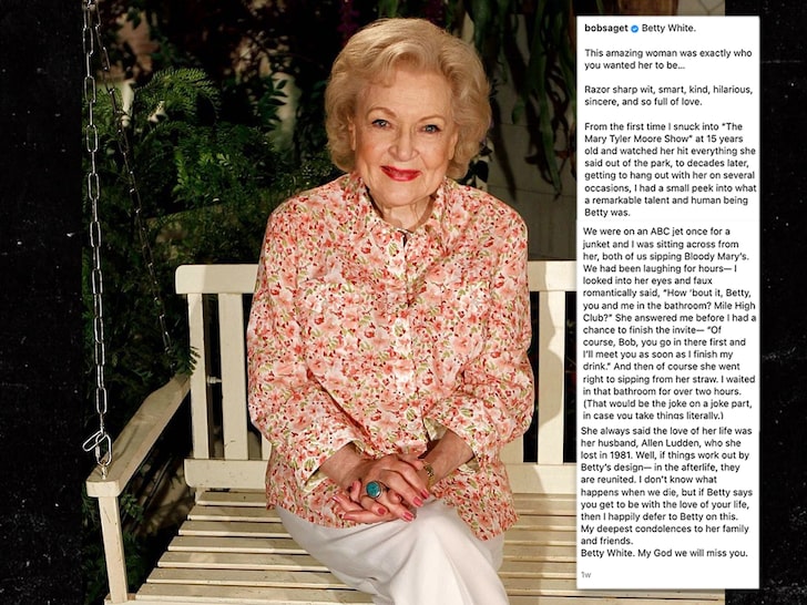 Bob Saget posted a loving tribute to Betty White days before his death
