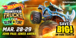 OT WHEELS Monster Trucks LIVE: Glow N Fire | Saturday, Mar. 28th, 7:30pm | John Paul Jones Arena