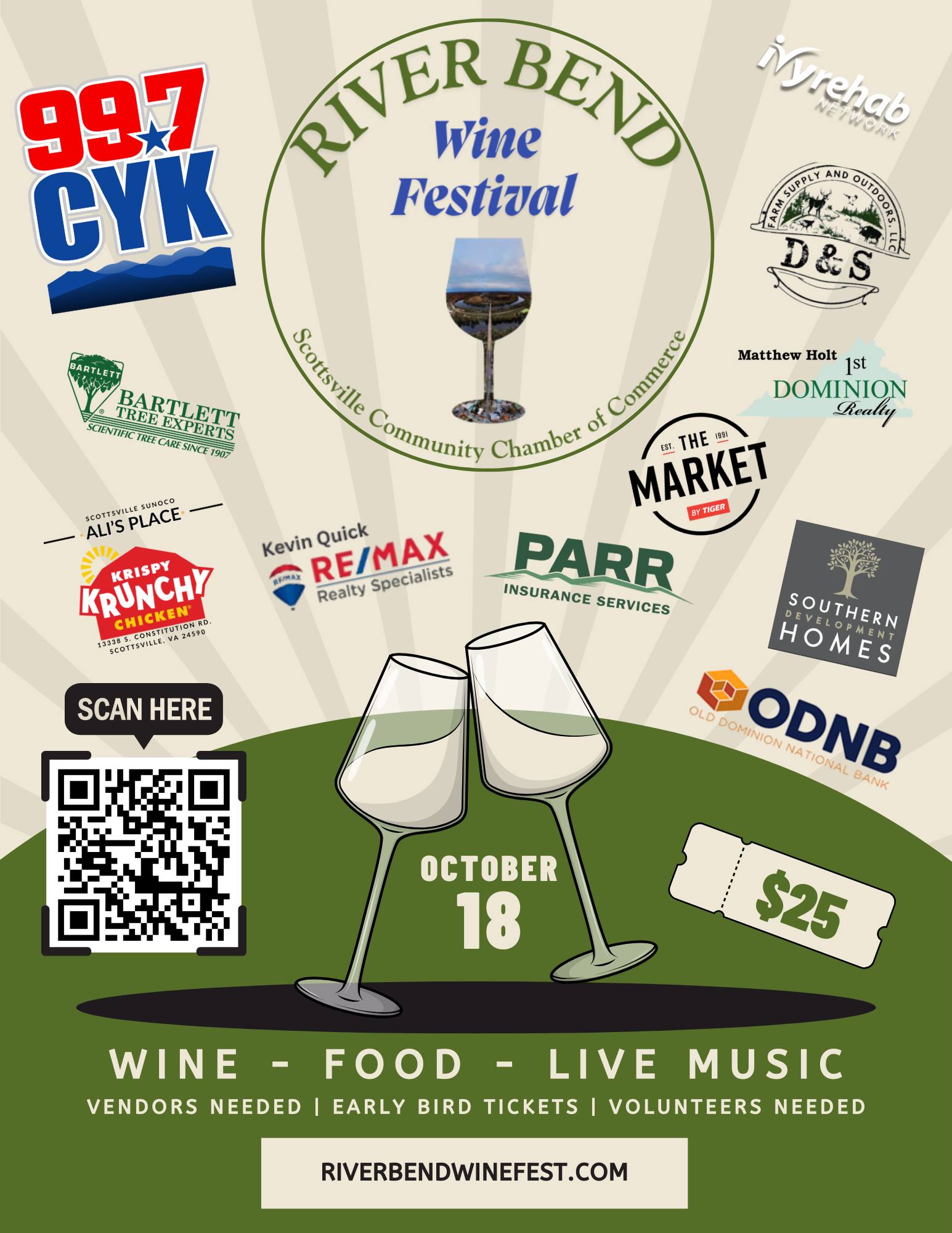 River Bend Wine Festival- Sat October 18th from 11-am-5 pm