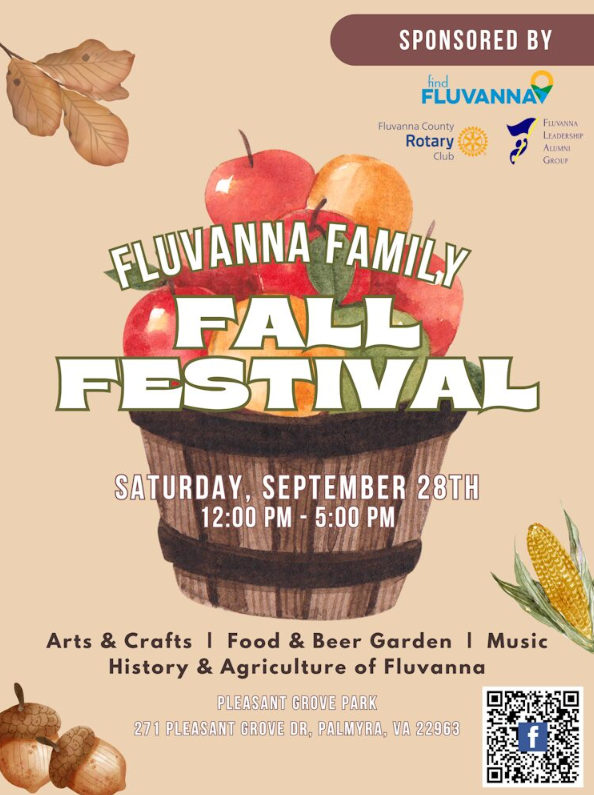 Fluvanna Family Fall Festival | Sat. Sept. 28th, 12pm-5pm | Pleasant Grove Park