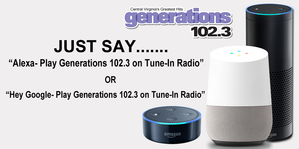 Alexa Play Generations 102.3 on Tune-In Radio